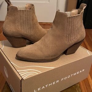 Tan Suede Ankle Boots - Portland Leather Goods
